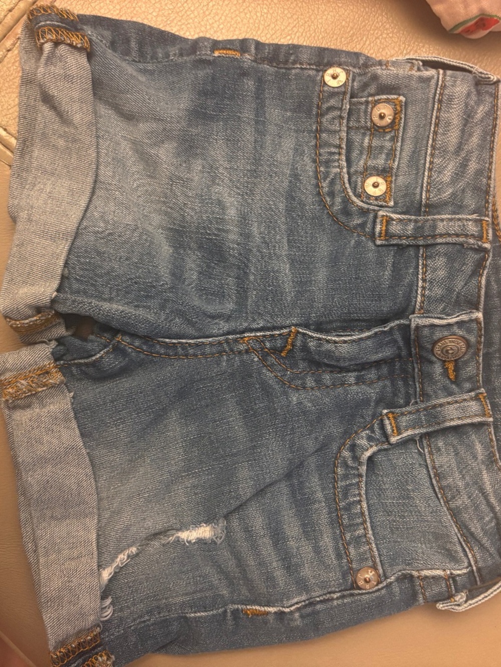 True religion denim shorts size 5 girls